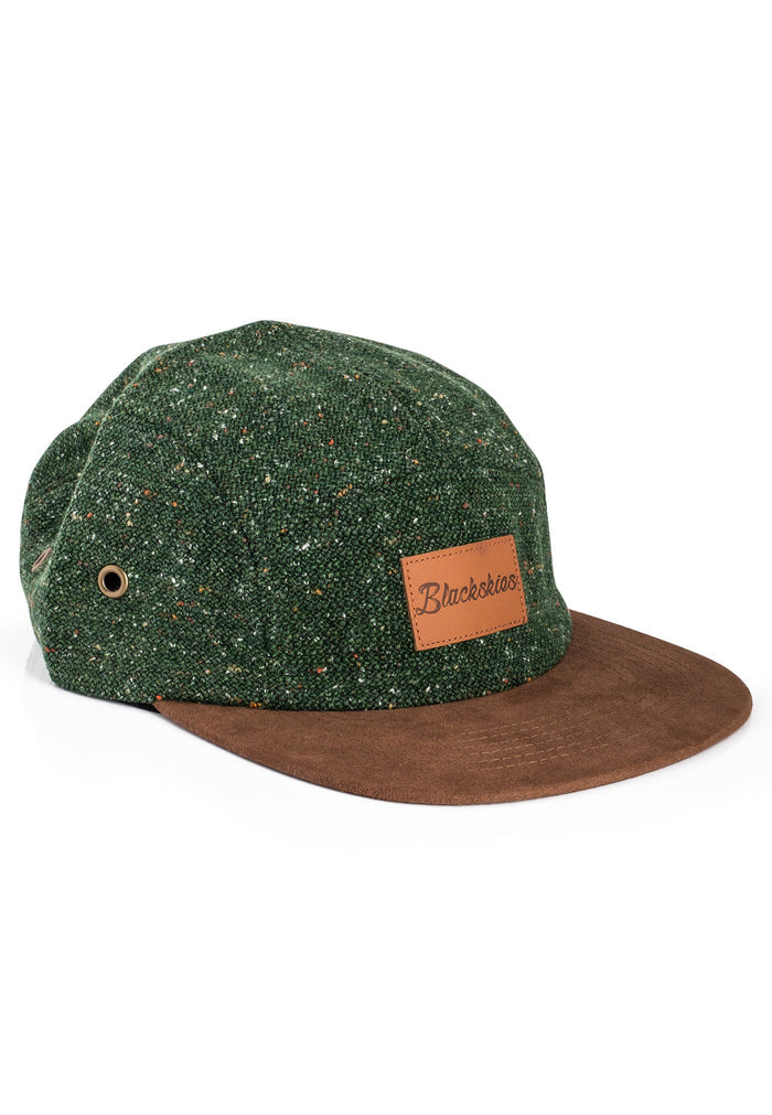 Blackskies-Obsidian-5-Panel-Hat-Green-Brown-Front