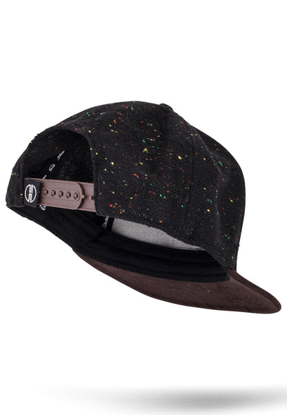 Blackskies-Obsidian-Snapback-Cap-Black-Speckle-Wool-Suede-Brim