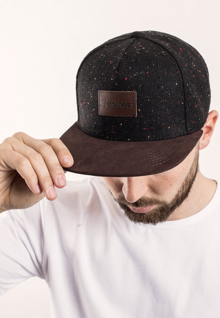 Blackskies-Obsidian-Snapback-Cap-Black-Speckle-Brown-Baseball-Hat-Model-21800x2600