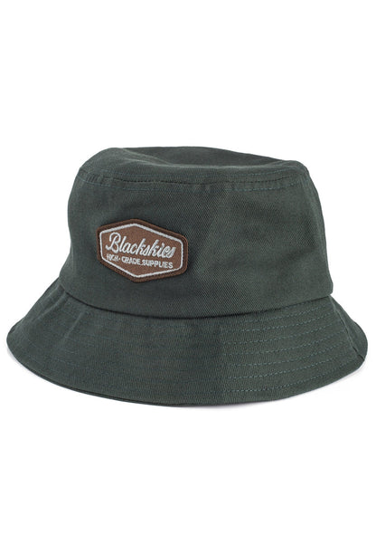 Blackskies-Oasis-Bucket-Hat-Forest-Green-Brown-Fisher-Hat-Bob-Side-2
