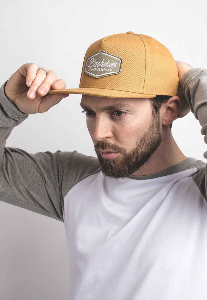 Blackskies-Oasis-Snapback-Cap-Yellow-Hat-Baseball-Model-2