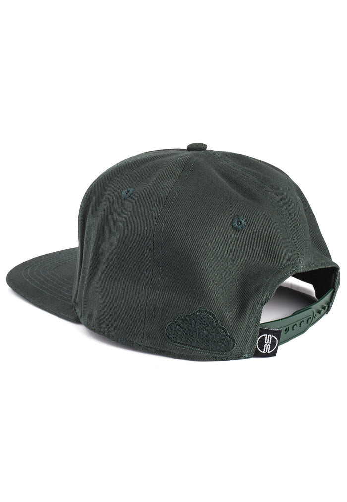 Blackskies-Oasis-Snapback-Cap-Forest-Green-Brown-Basecap-Hat-Back