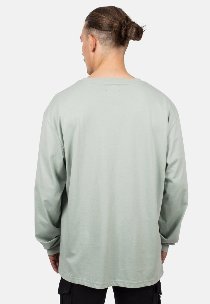 Blackskies-Unisex-Oversized-Long-Sleeve-Shirt-Sage-Green-Male-5