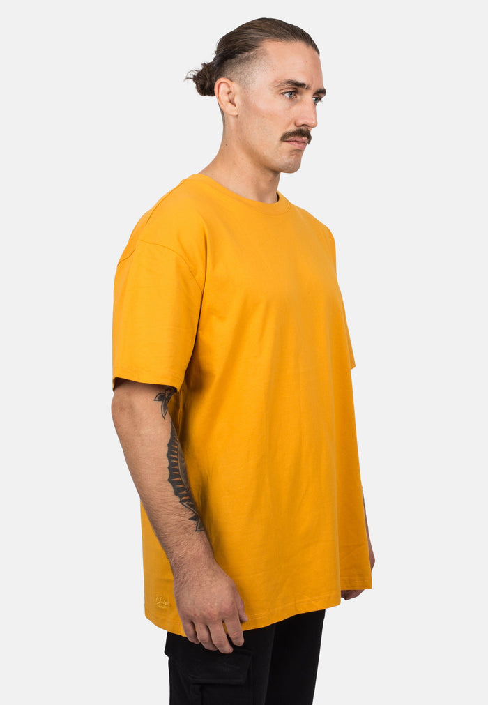 Blackskies-Unisex-Oversized-T-Shirt-Mustard-Male-1