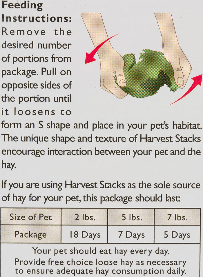 Oxbow Harvest Stacks Compressed Western Timothy Hay with Carrots Small Animal Food, 35-oz