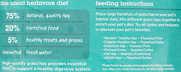 Oxbow Western Timothy Hay Small Animal Food