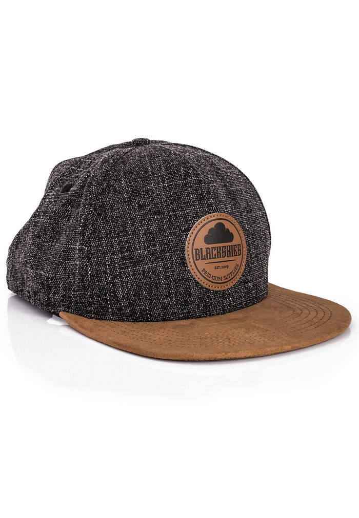 Blackskies-Pathfinder-Snapback-Cap-Black-Melange-Beige-Baseball-Hat-Speckle