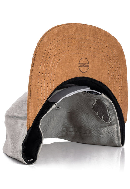 Blackskies-Pathfinder-Snapback-Cap-Grey-Beige-Brim-Debossed-BS