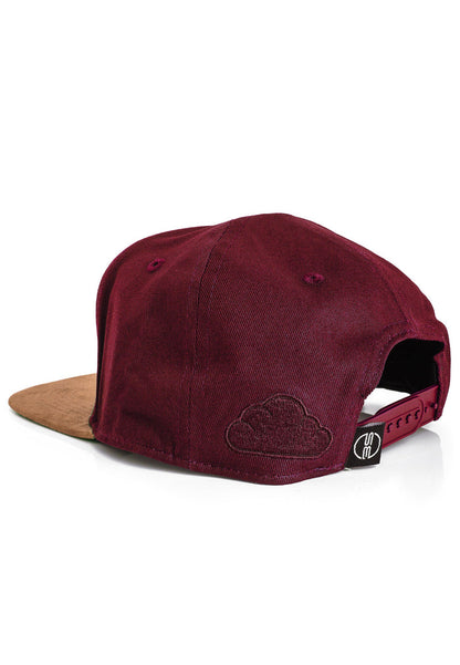 Blackskies-Pathfinder-Snapback-Cap-Wine-Red-Beige-Back-Snap