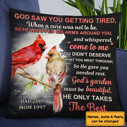 Personalized Gift For Loss Dad Loss Mom Memorial Pillow