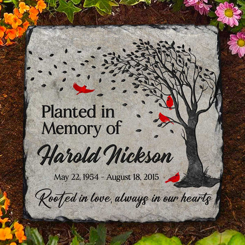 Personalized Planted In Memory of Memorial Stone