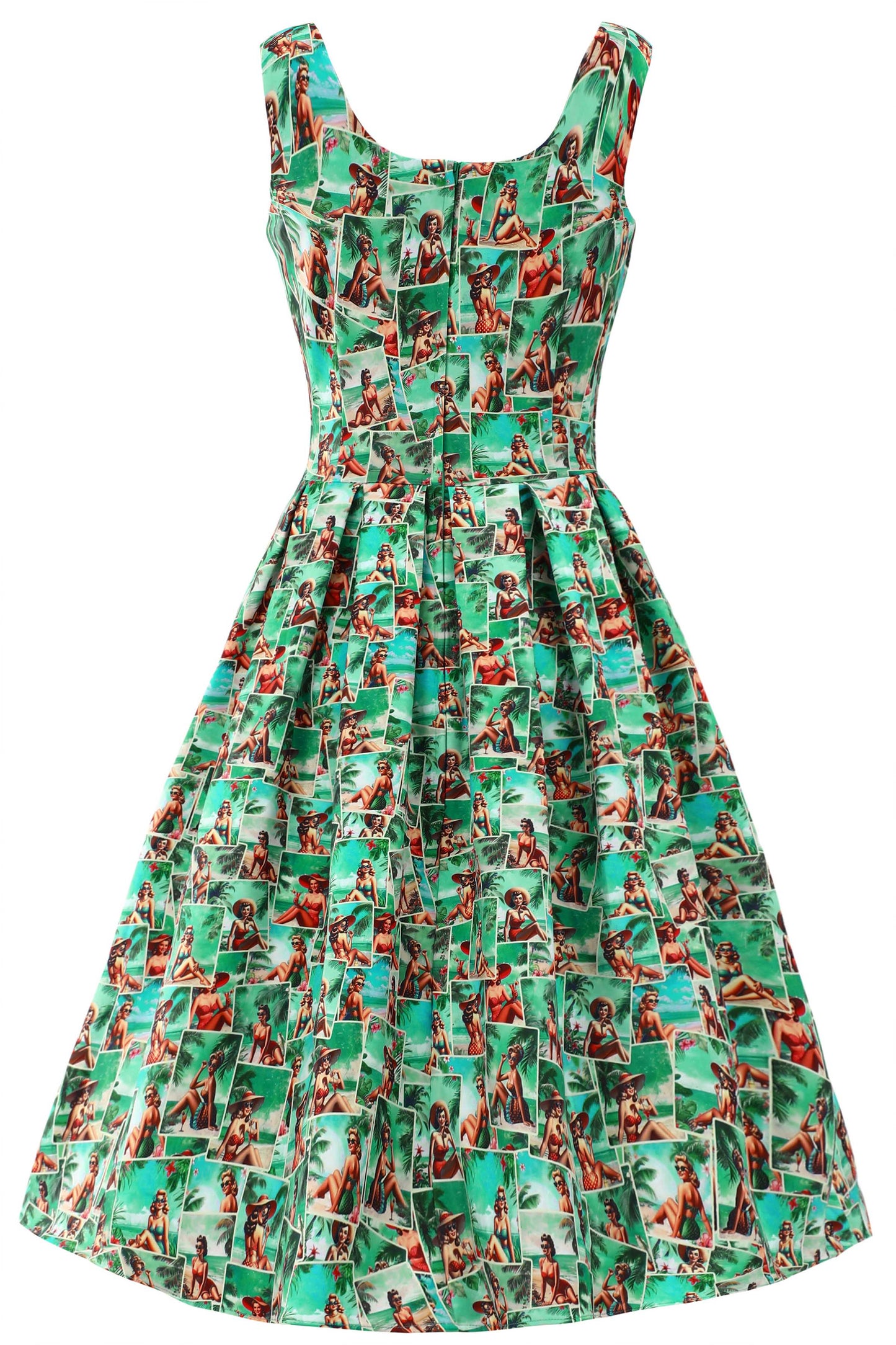 Amanda Pinup Postcard Swing Dress