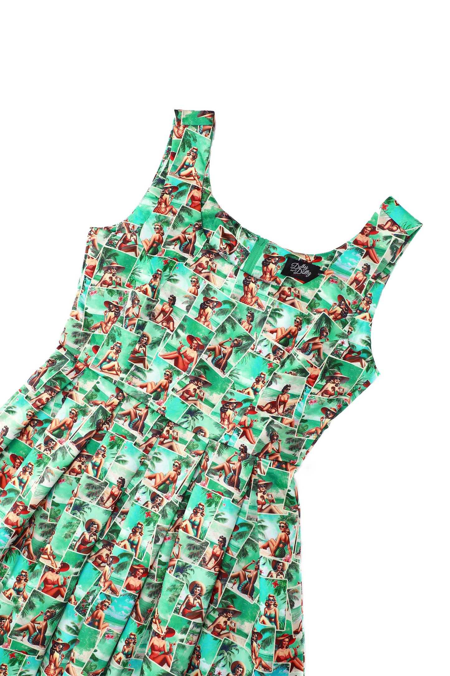 Amanda Pinup Postcard Swing Dress