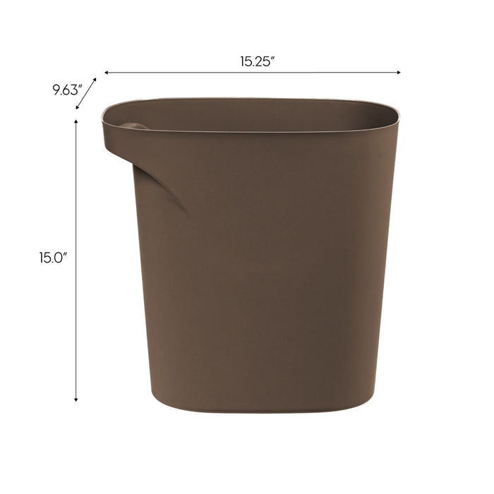 IRIS USA Plastic Trash-Can Wastebasket for Bathroom-Kitchen-Bedroom, 6 Gallon, 3PC - IRIS USA, Inc.