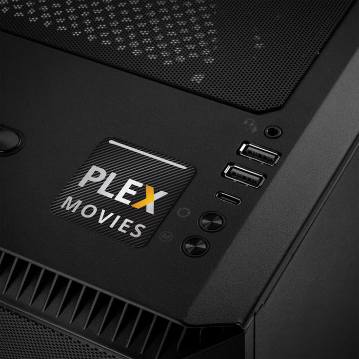 Plex Movies 1"x1" Chrome Effect Domed Case Badge / Sticker Logo