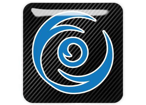 PMDG Design #1 1"x1" Chrome Effect Domed Case Badge / Sticker Logo