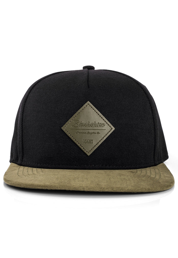 Blackskies-Port-Huron-Snapback-Cap-Black-Olive-Baseball-Hat-Mens-Front