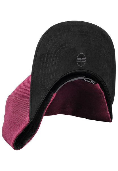 Blackskies-Port-Townsend-Snapback-Cap-Maroon-Black-Suede-Logo
