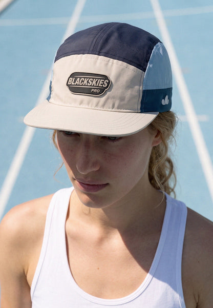 Pro Aero Running Cap Beige-Blue