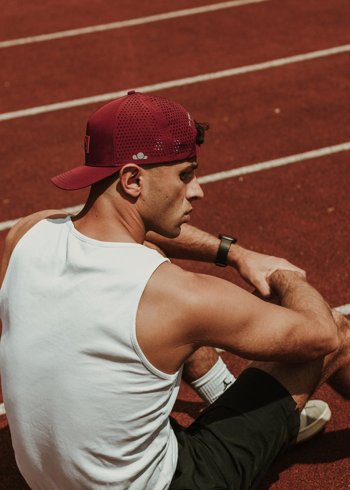 Blackskies-Pro-All-Sports-Performance-Cap-Red-Model-3