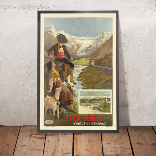 A framed image of