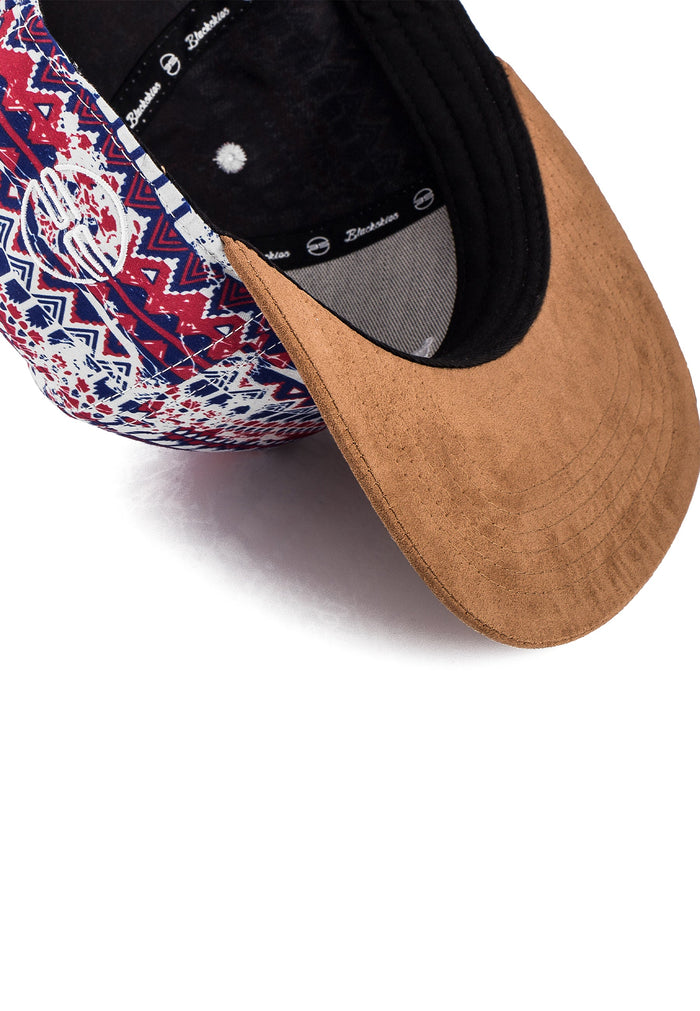 BS-CAP-067-Blackskies-Quetzalcoatl-Snapback-Cap-Aztec-Suede-Brim-Flat