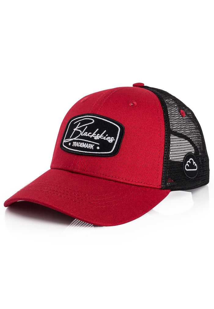 Blackskies-Razor-Baseball-Hat-Maroon-Black-Maroon-Snapback-Trucker-Mesh