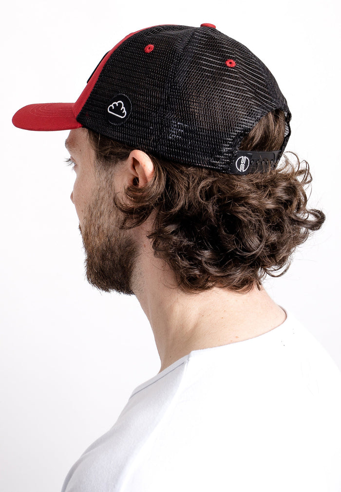 Blackskies-Razor-Baseball-Hat-Maroon-Black-Maroon-Snapback-Trucker-Mesh-Model