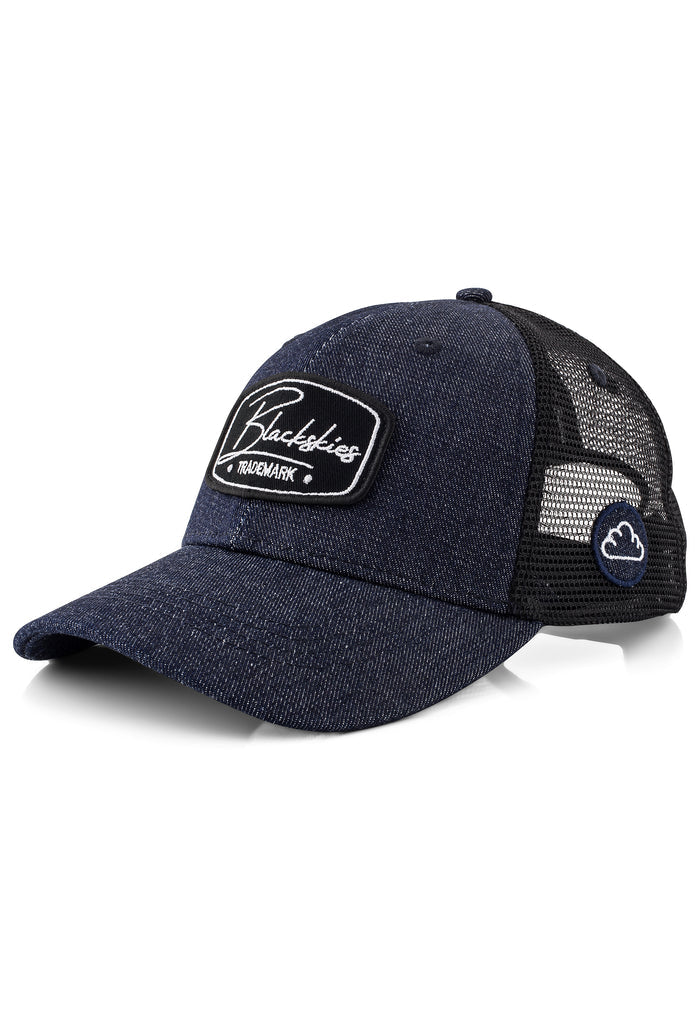 Blackskies-Razor-Trucker-Cap-Denim-Black-Baseball-Hat-Snap