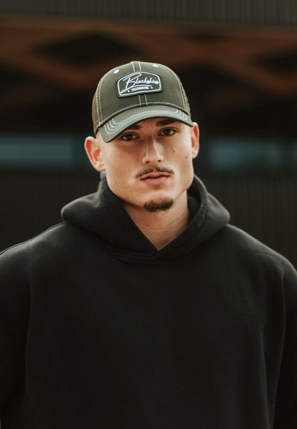 Blackskies-Race-Baseball-Cap-Green-White-1