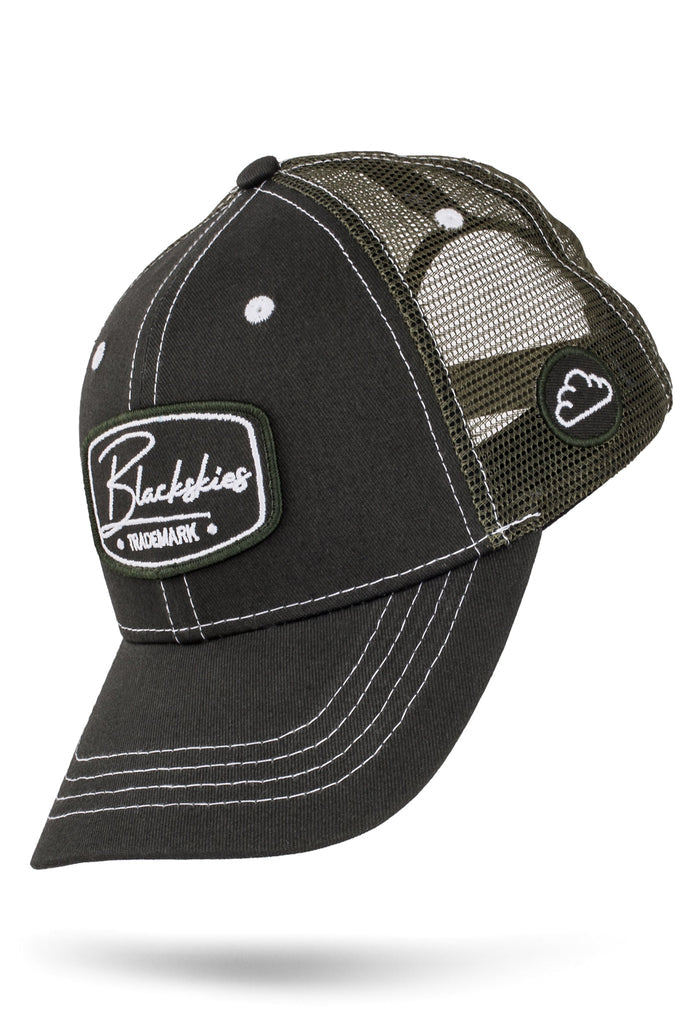 Blackskies-Race-Baseball-Cap-Green-White-8