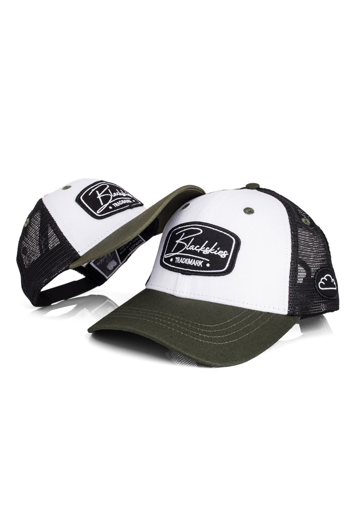 Blackskies-Race-Baseball-Kids-Cap-Olive-Black-5