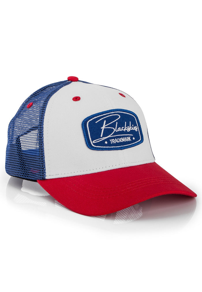 Blackskies-Razor-Baseball-Hat-White-Blue-Red-Snapback-Trucker-Mesh-Specs