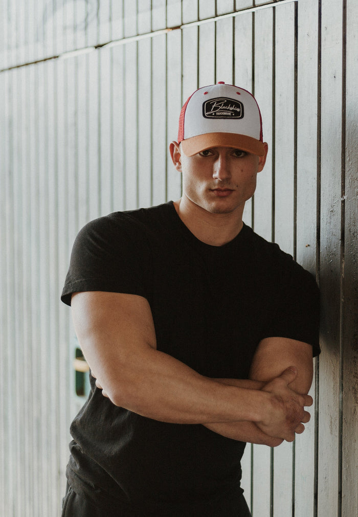 Blackskies-Race-Baseball-Cap-White-Maroon-Beige-Suede-Model