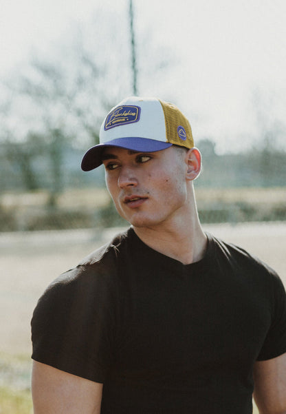 Blackskies-Race-Baseball-Cap-White-Yellow-Purple-Model