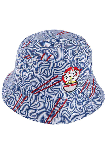 Blackskies-Ramen-Bucket-Hat-Blue-Cat-Top