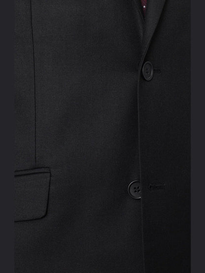 Raphael BLAZERS Raphael Slim Fit Solid Black Two Button Blazer Sportcoat