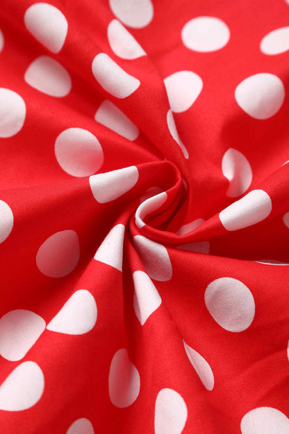 Daisy Red Polka Dot Halter Dress