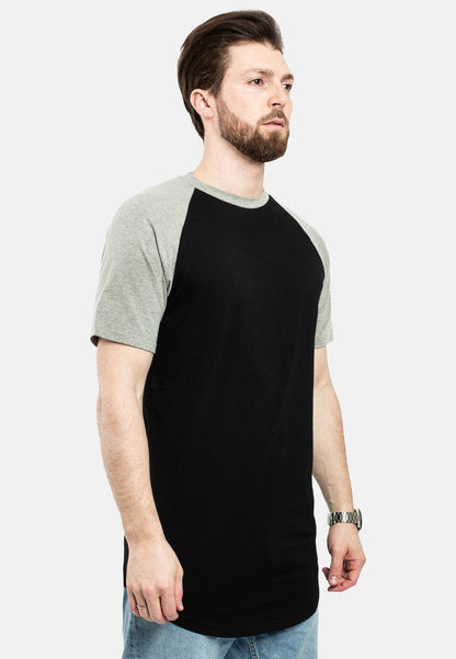 Blackskies-Round-Longline-Baseball-Short-Sleeve-T-Shirt-Black-Grey-Side