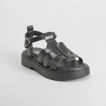 Sandalia plataforma negra OH GIRL