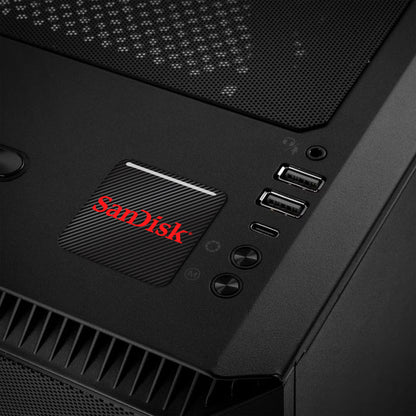 SanDisk 1"x1" Chrome Effect Domed Case Badge / Sticker Logo