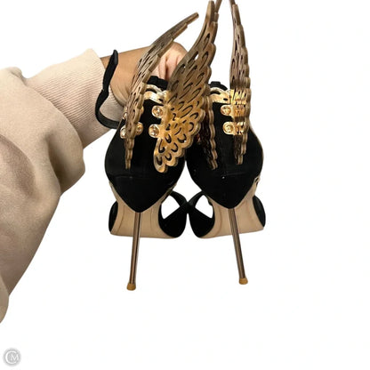 Shoes Heels Stiletto By Sophia Webster In Black & Gold, Size: 8