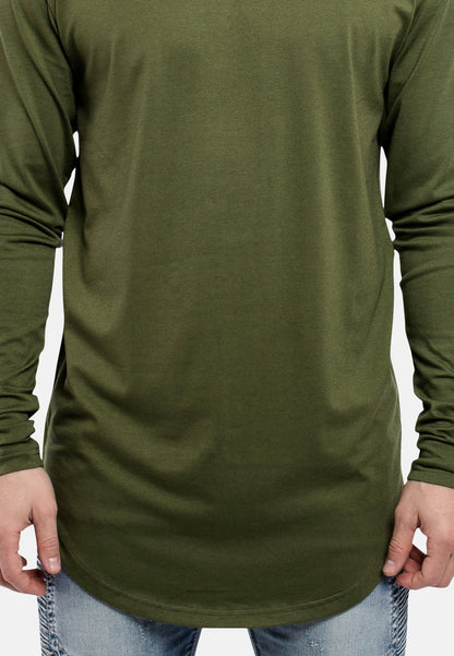 Oversized-Side-Zip-Longsleeve-Shirt-Olive-Sleeve-Detail
