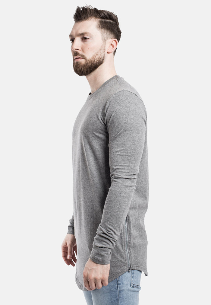 Blackskies-Side-Zip-Longline-Long-Sleeve-T-Shirt-Grey-Curved-Hem-Side-Zipper