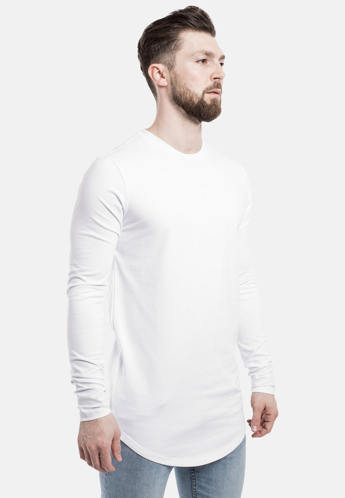 Blackskies-Side-Zip-Longline-Long-Sleeve-T-Shirt-White-Curved-Hem-Side-2
