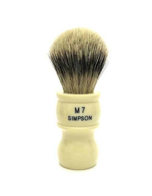 Simpson M7 Super Badger Silvertip Shaving Brush for grooming