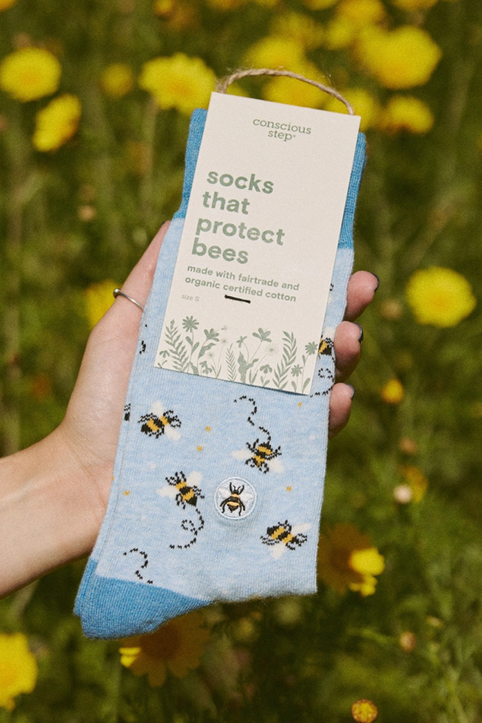 Conscious-Step-Socks-that-Protect-Bees-Blue-Bees