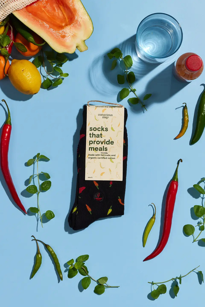 Conscious-Step-Socks-that-Provide-Meals-Black-Chili-Peppers