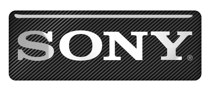Sony 2.75"x1" Chrome Effect Domed Case Badge / Sticker Logo