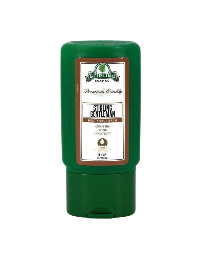 Stirling Gentleman Post Shave Balm in green tube for aftershave grooming